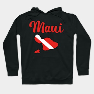 Maui Diver Down Flag – Scuba Diving Vacations Hoodie